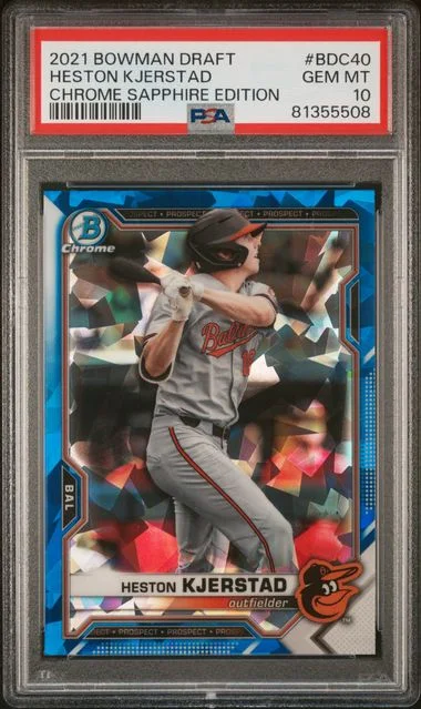 2021 Bowman Draft Heston Kjerstad Chrome Sapphire Edition #BDC40 card image