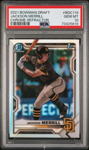 2021 Bowman Draft Jackson Merrill Chrome Refractor #BDC-119 card image