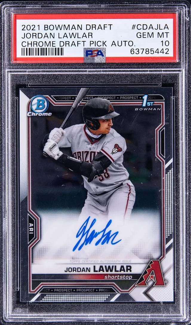 2021 Bowman Draft Jordan Lawlar Chrome Draft Pick Autograph #CDAJLA card image