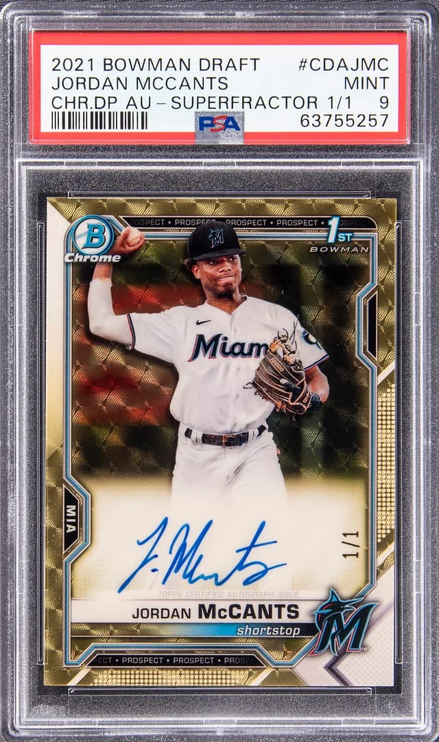 2021 Bowman Draft Jordan McCants Chrome Draft Pick Autographs Refractor #CDA-JMC card image