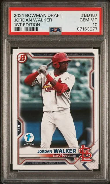 2021 Bowman Draft Jordan Walker 1st Edition #BD187 card image