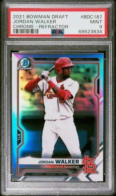 2021 Bowman Draft Jordan Walker Chrome Refractor #BDC-187 card image