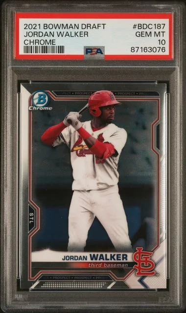 2021 Bowman Draft Jordan Walker Chrome Sapphire Edition #BDC187 card image