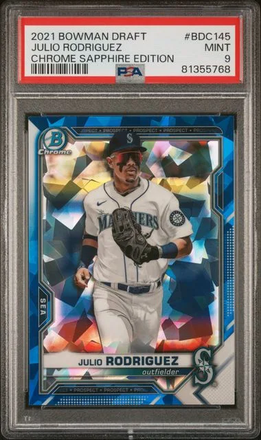 2021 Bowman Draft Julio Rodriguez Chrome Sapphire Edition #Bdc145 card image