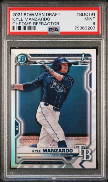 2021 Bowman Draft Kyle Manzardo Chrome Sapphire Edition #BDC191 card image