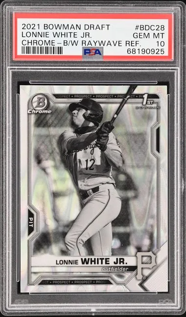2021 Bowman Draft Lonnie White Jr. Chrome-Black & White Raywave Refractor #BDC28 card image