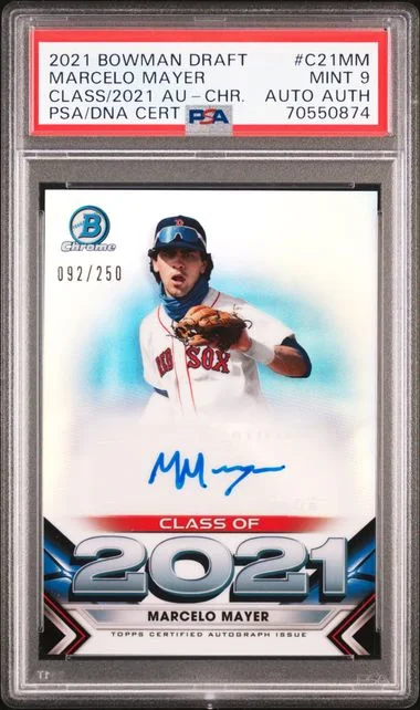 2021 Bowman Draft Marcelo Mayer Class Of 2021 Autographs Chrome #C21Mm card image