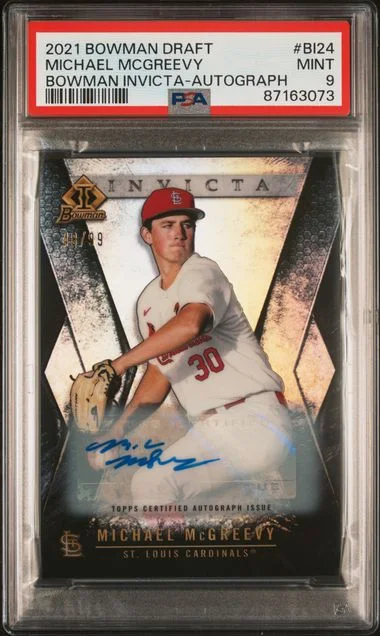 2021 Bowman Draft Michael McGreevy Bowman Invicta Autograph #BI24 card image