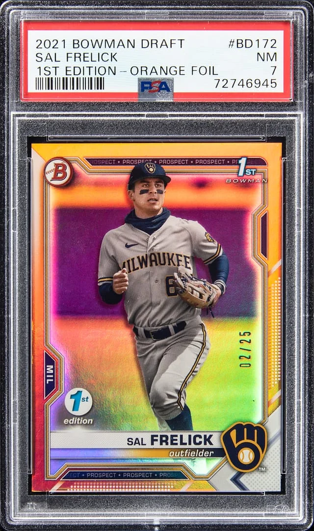 2021 Bowman Draft Sal Frelick 1st Edition Orange Foil #BD-172 card image