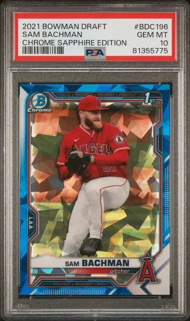 2021 Bowman Draft Sam Bachman Chrome Sapphire Edition #BDC196 card image