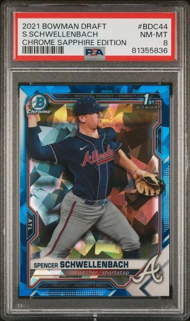 2021 Bowman Draft Spencer Schwellenbach Chrome Sapphire Edition #BDC44 card image