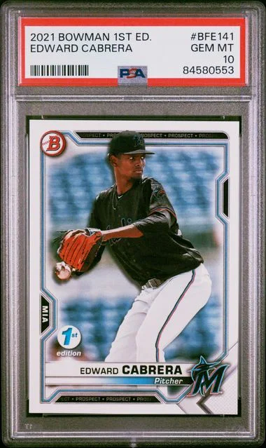 2021 Bowman Edward Cabrera 1st Edition #BFE141 card image
