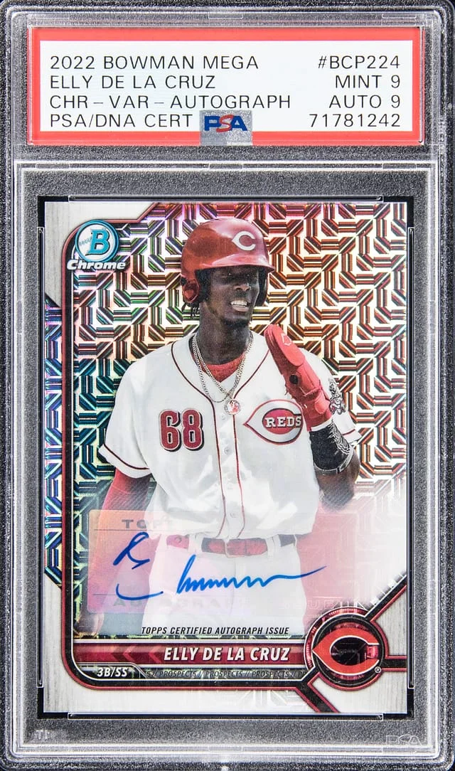 2021 Bowman Elly De La Cruz Mega Box Chrome Variation Autograph #BCP-224 card image