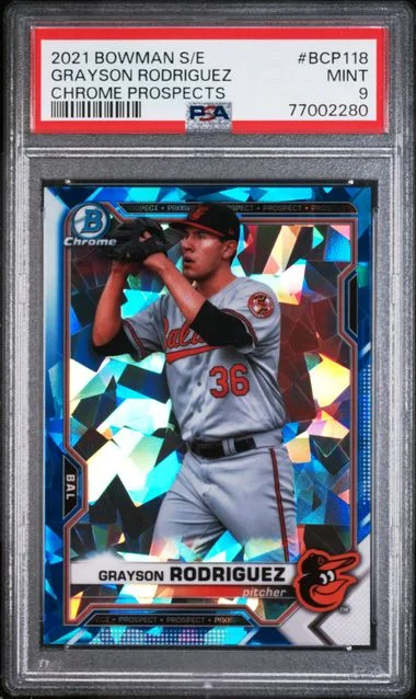 2021 Bowman Grayson Rodriguez Sapphire Edition Chrome Prospects #BCP118 card image