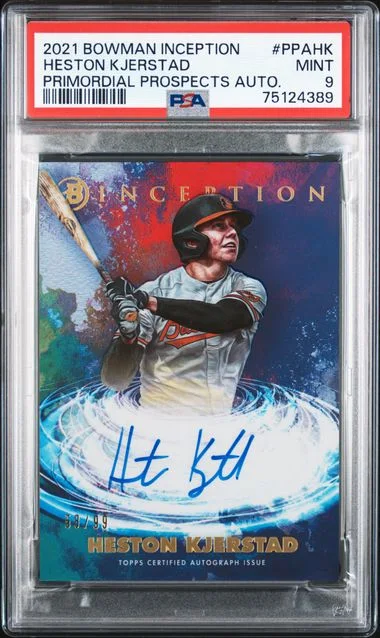 2021 Bowman Heston Kjerstad Inception Primordial Prospects Autographs #PPA-HK card image