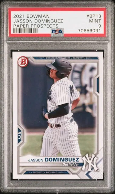 2021 Bowman Jasson Dominguez Paper Prospects #BP-13 card image