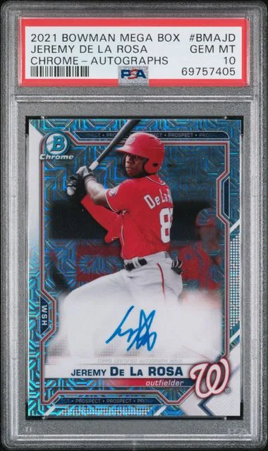 2021 Bowman Jeremy De La Rosa Mega Box Chrome Autographs #BMA-JD card image