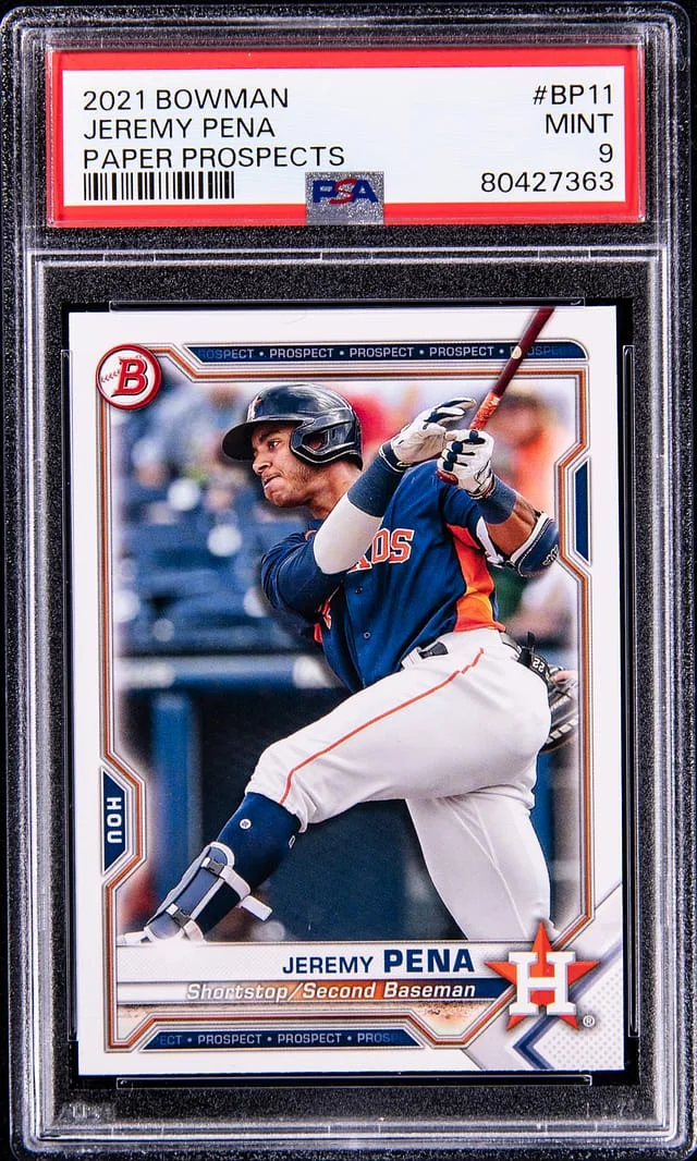 2021 Bowman Jeremy Pena Paper Prospects #BP-11 card image