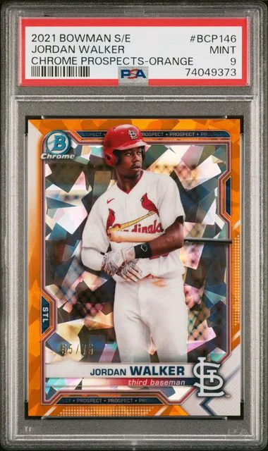2021 Bowman Jordan Walker Sapphire Edition Chrome Prospects Orange #BCP-146 card image