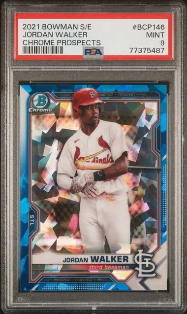 2021 Bowman Jordan Walker Sapphire Edition Chrome Prospects #Bcp146 card image