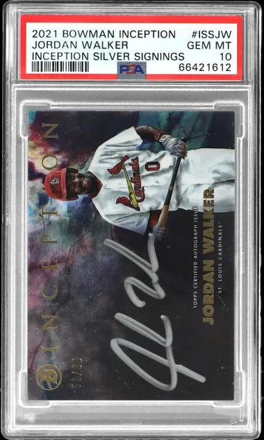 2021 Bowman Jordan Walker Inception Inception Silver Signings #ISS-JW card image