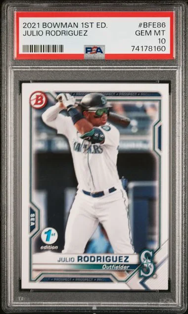 2021 Bowman Julio Rodriguez 1st Edition #BFE86 card image