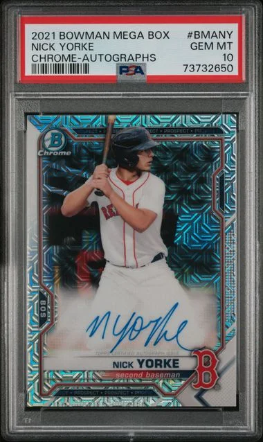 2021 Bowman Nick Yorke Mega Box Chrome Autographs #BMA-NY card image