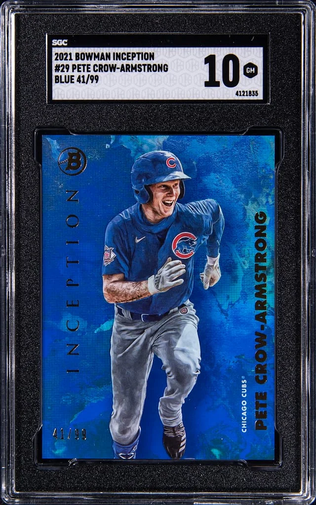 2021 Bowman Pete Crow-Armstrong Inception Blue #29 card image
