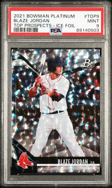 2021 Bowman Platinum Blaze Jordan Top Prospects Ice Foil #TOP-9 card image
