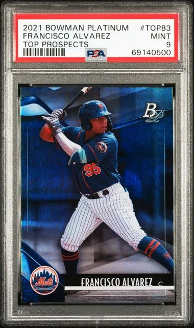 2021 Bowman Platinum Francisco Alvarez Top Prospects #TOP-83 card image