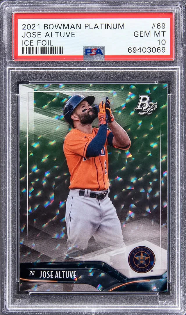 2021 Bowman Platinum Jose Altuve Ice Foil #69 card image