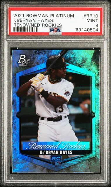 2021 Bowman Platinum Ke'Bryan Hayes Renowned Rookies #RR-10 card image