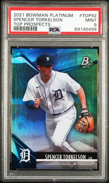 2021 Bowman Platinum Spencer Torkelson Top Prospects #TOP-92 card image
