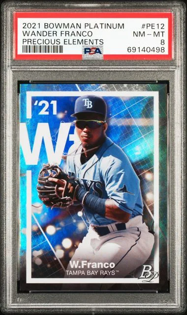 2021 Bowman Platinum Wander Franco Precious Elements #PE-12 card image