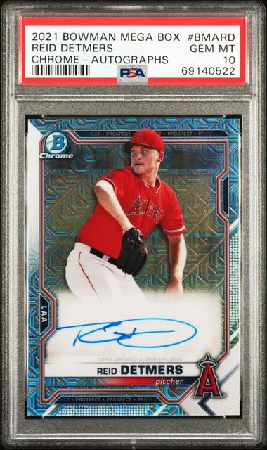 2021 Bowman Reid Detmers Mega Box Chrome Autographs #BMA-RD card image