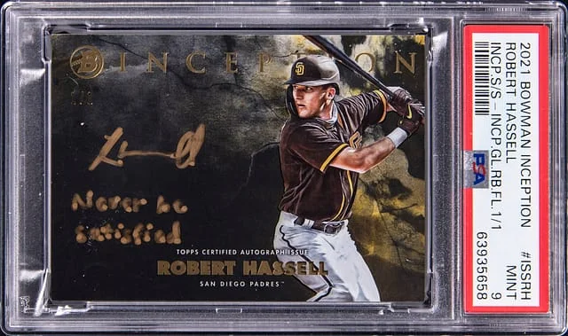 2021 Bowman Robert Hassell Inception Silver Signings INCP.GL.RB.FL. 1/1 #ISSRH card image