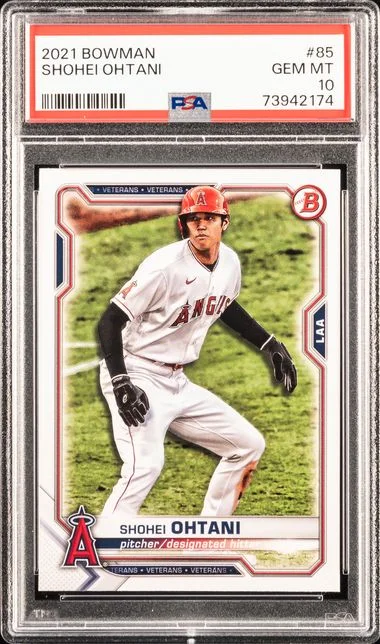 2021 Bowman Shohei Ohtani Blue #85 card image