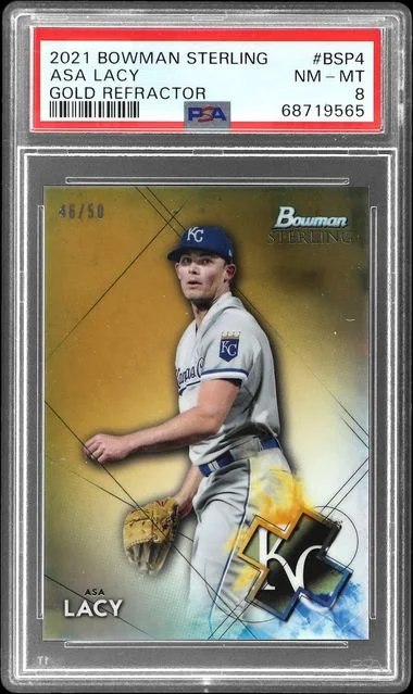 2021 Bowman Sterling Asa Lacy Gold Refractor #BSP4 card image