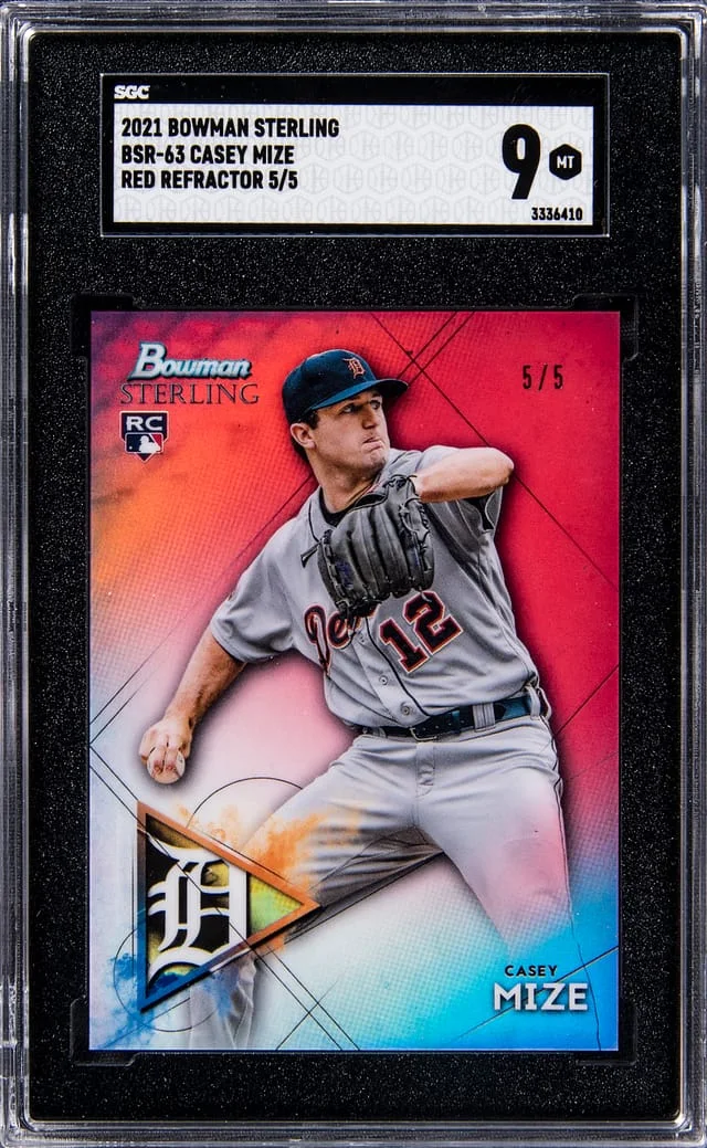 2021 Bowman Sterling Casey Mize Red Refractor #BSR-63 card image