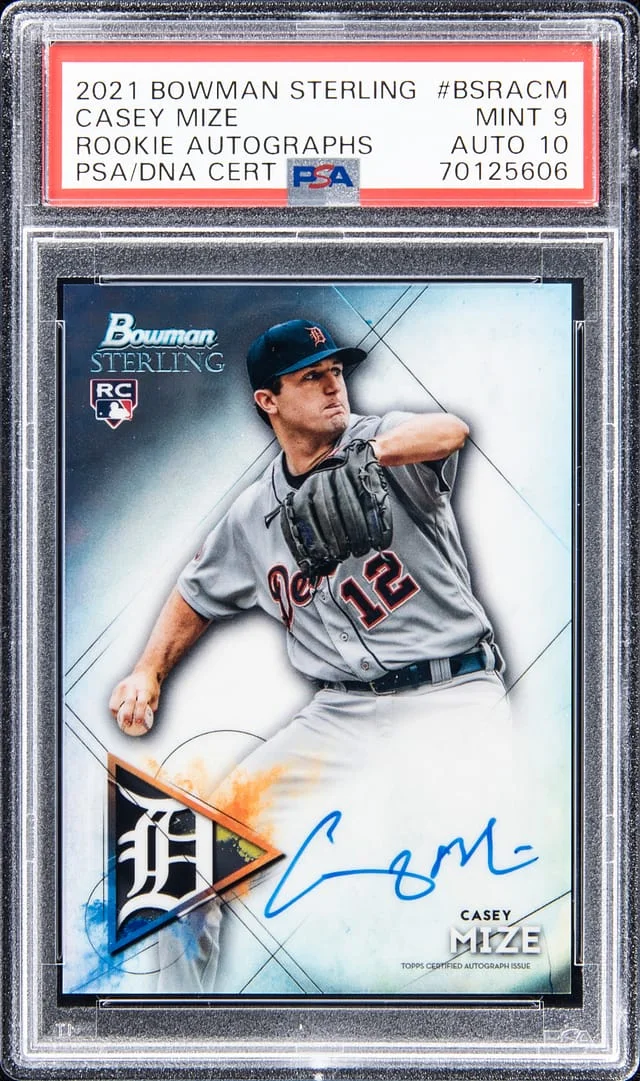 2021 Bowman Sterling Casey Mize Autograph #BSRACM card image