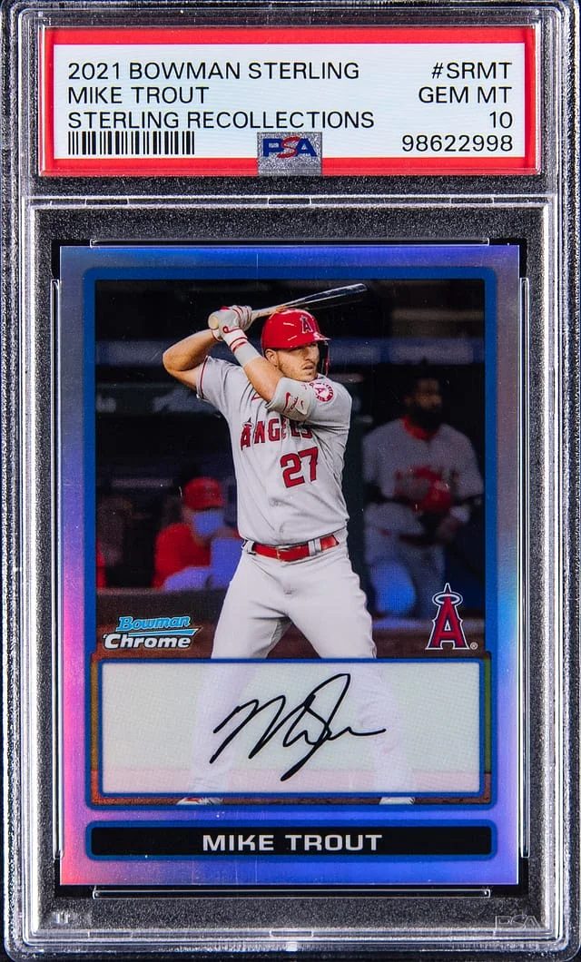 2021 Bowman Sterling Mike Trout Recollections #SR-MT card image