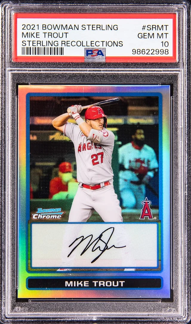 2021 Bowman Sterling Mike Trout Recollections #ST-MT card image