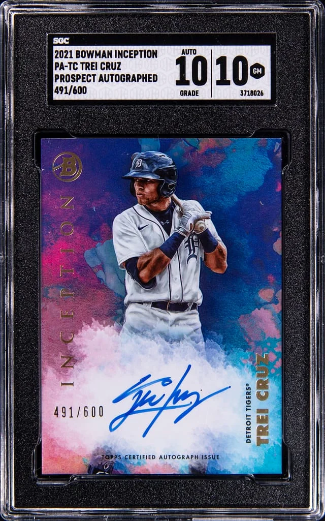 2021 Bowman Trei Cruz Inception Prospect Autographed #PA-TC card image