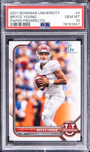 2021 Bowman University Bryce Young Paper Prospects #4 card image
