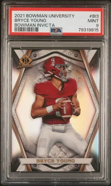 2021 Bowman University Bryce Young Bowman Invicta #Bi3 card image