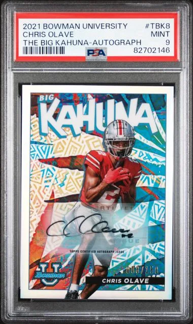 2021 Bowman University Chris Olave The Big Kahuna Autograph #TBK8 card image