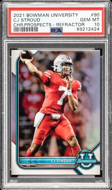2021 Bowman University Chrome Cj Stroud Prospects #90 card image
