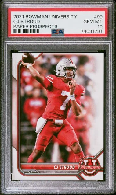 2021 Bowman University CJ Stroud Paper Prospects #90 card image