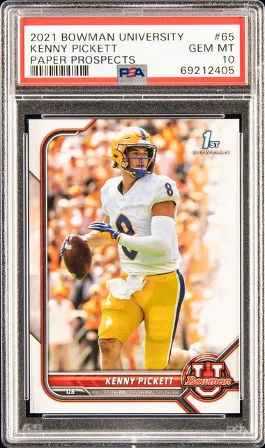 2021 Bowman University Kenny Pickett Paper Prospects #65 card image