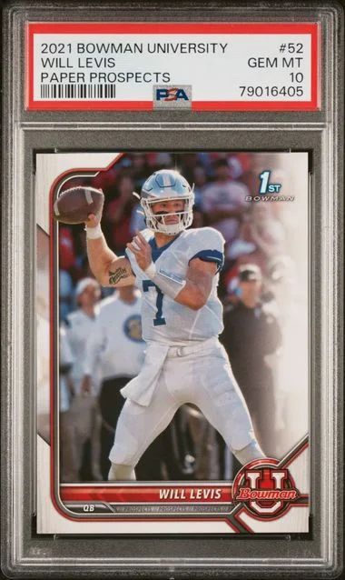 2021 Bowman University Will Levis Paper Prospects #52 card image